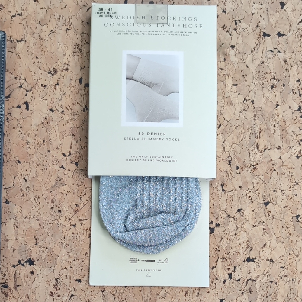 Stella Shimmery Socks - Sparkling Blue